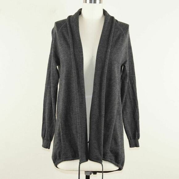 Theory Sweaters - Theory Lorimar Noble Sweater Gray Wool Cardigan Open Front Womens P / 0 - 00
